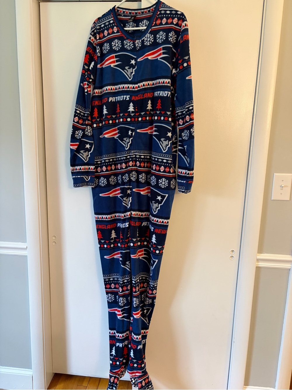 NFL Team Apparel Fleece Sleepwear - Navy, Red, White